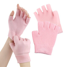 Overnight Moisturizing Gloves and Socks, 1 Pair Fingerless Moisturizing Gloves Gel Heel Socks, Dry Rough Hands Healing Gloves for Softening and