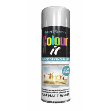 Flat White Matt All Purpose Aerosol Spray Paint 250ml Quick Drying Spray, Fast Dry and Excellent Coverage for Metal, Wood, Plastic and More by Diva