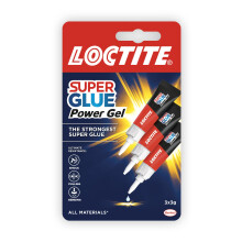 Gel Instant Super Glue, Strong All-Purpose Clear Glue for Repairs, Clear Various Materials, Easy to Use Instant Super Glue, 3 x 3 g, Transparent