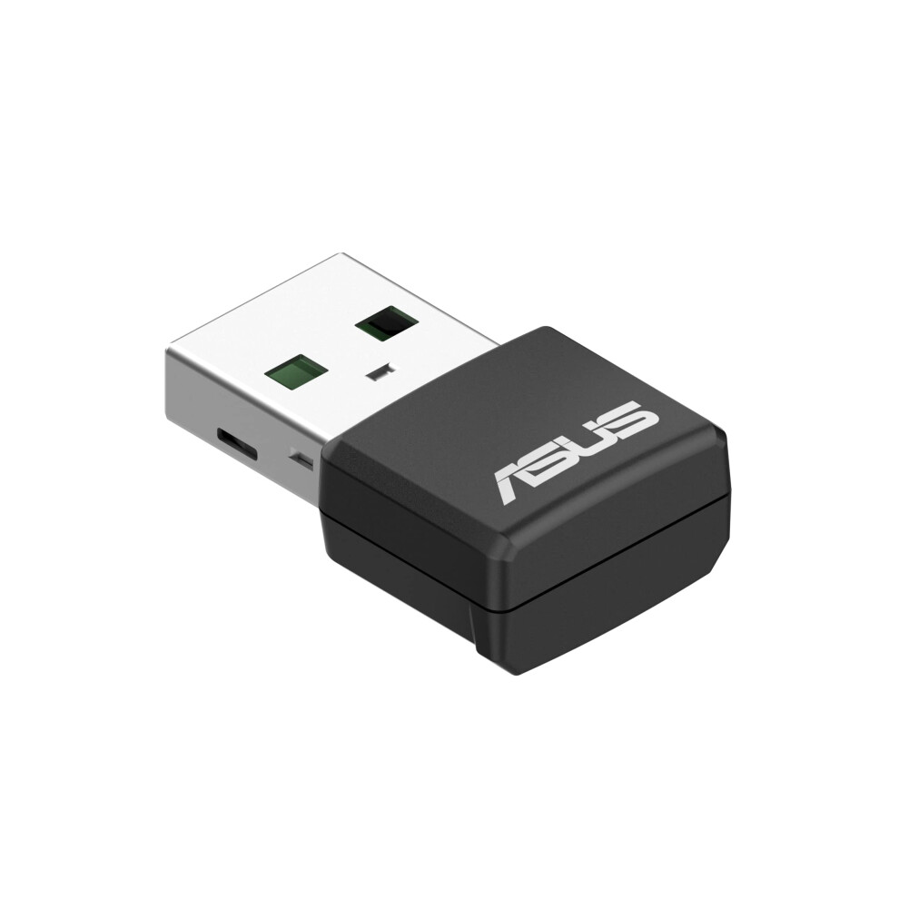 Asus Ax1800 Dual Band Wifi 6 Usb Adapter, Wifi 6, 802.11Ax, Wpa3 Network Security, 5Ghz Frequency Band, Compact Size (Usb-Ax55 Nano)