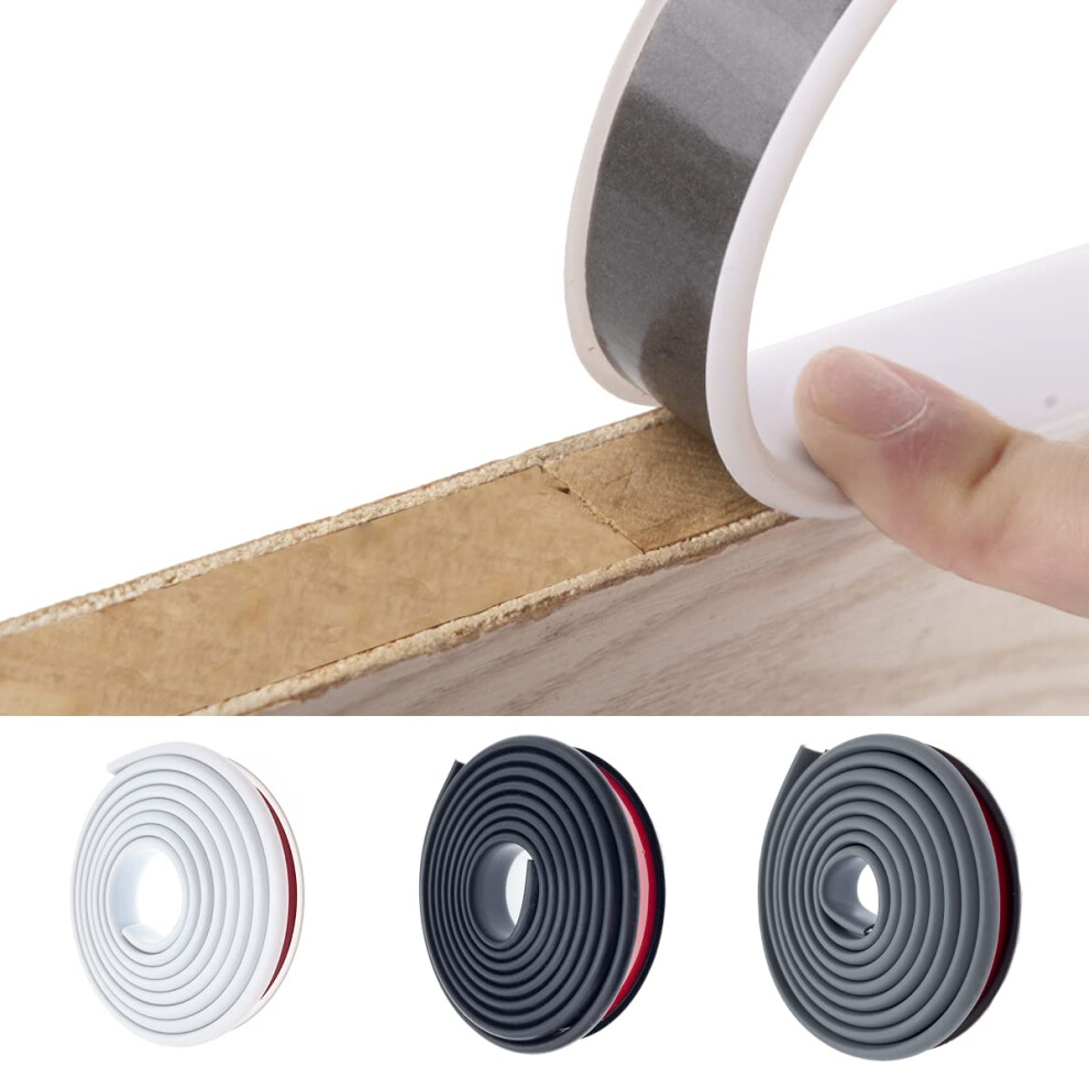2M*20Mm White U Shape Tpe Rubber Furniture Edge Banding Self Adhesive,Flexible Plastic Veneer Wood Edging Tape Protector Trim For 647349423017