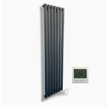 Electric Radiator 1600 H x 420 w Anthracite Oval Tube Single Panel Vertical tall column radiator