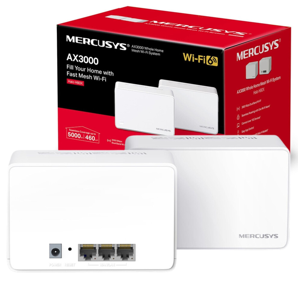 Ax3000 Whole Home Mesh Wi-Fi 6 System, Coverage Up To 5,000 Ftâ² (460 Mâ²), Connect Up To150 Devices, 160 Mhz Channels, Full Gigabit Ports, Dual Band 6957939000332