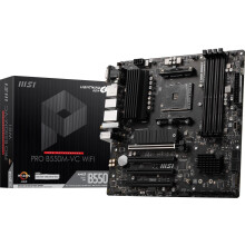 PRO B550M-VC WiFi ProSeries Motherboard (AMD AM4, DDR4, PCIe 4.0, SATA 6Gb/s, M.2, USB 3.2 Gen 2, HDMI/DP, Wi-Fi, mATX)