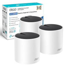 Deco X55(3-pack) AX3000Mbps AI-Driven Whole Home Mesh WiFi 6 System, 3x Gigabit Ports, WiFi Booster Coverage up to 6,500 ft2, Connect up to 150