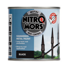 Hammered Metal Paint, Black, 250 ml UV Resistant Rust Protection for Doors Gates Furniture