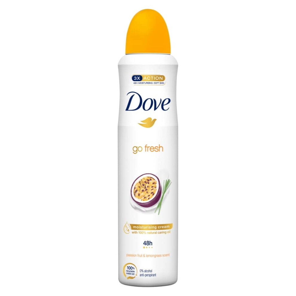 Dove Go Fresh Passion Fruit & Lemongrass Antiperspirant Deodorant Aerosol 250 Ml