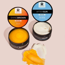 Original Shine Brown Premium Tan-Boosting Cream (190 ml) + Cooling After Sun Cream (180 ml) | Exceptional Tanning, Skin Hydration and Protection