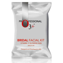O3+ Bridal Facial Kit Vitamin C Glowing Skin for Bright and Radiant Complexion Suitable for All Skin Types (136g, Single Use)