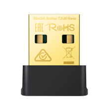 Nano 2-in-1 USB Bluetooth WIFi Adapter AC600(Archer T2UB Nano)- Bluetooth 4.2 with 2.4G/5G Dual Band Wireless Network Adapter for Desktop PC, WPA3,