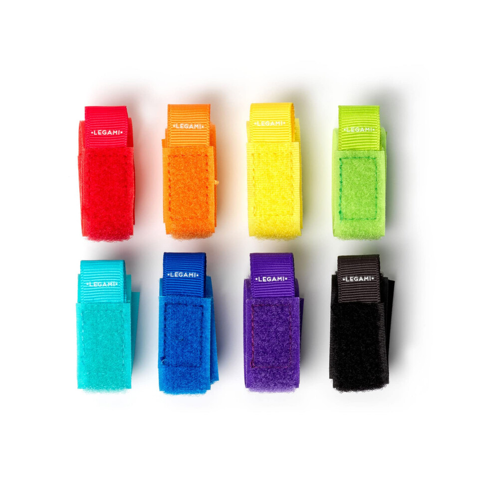 Set Of 8 Coloured Cable Ties With Velcro Fastener Reusable 18 X 2 Cm 8054117627850