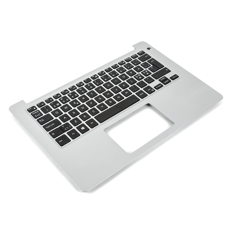 Dell Inspiron 5370 Laptop Palmrest & Nordic Keyboard - 0265G7 + 0873R4 (Renewed) Silver
