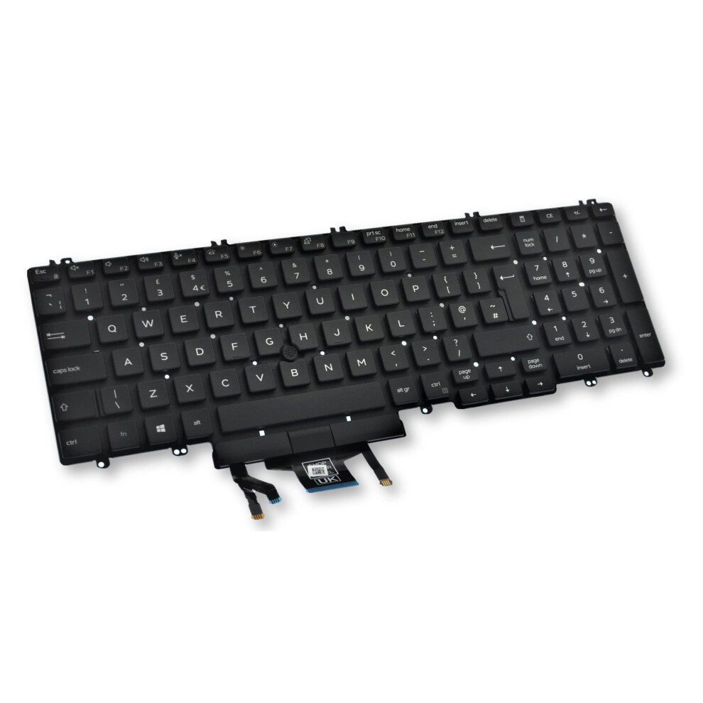 Dell Latitude 5500 5501 5510 5511 Uk Qwerty Backlit Keyboard Wdj4x V35f8