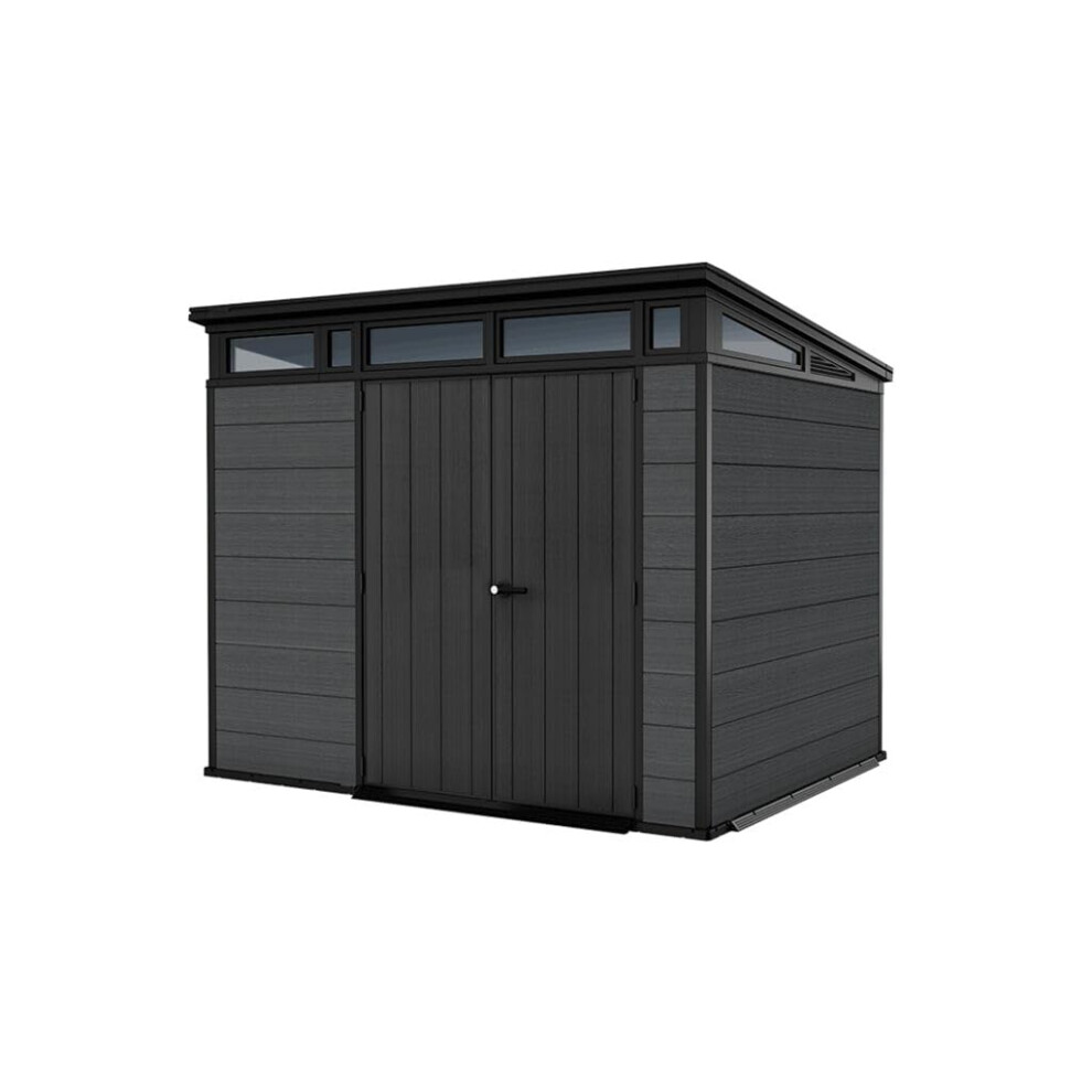 Keter 17210836 Cortina 9 X 7 Plastic Garden Shed In Wood Effect