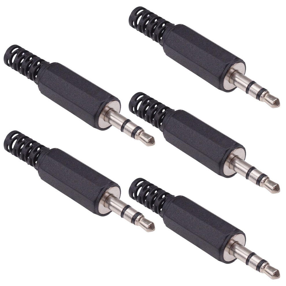 3.5Mm Miniature Stereo Insulated Jack Plug Electronic Component (Pack Of 5) 5063200196268