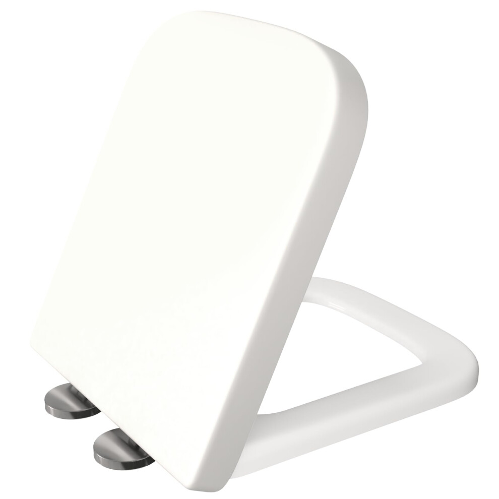 Square Rectangular Soft Close Toilet Seat Quick Release Loo Mute Cover Easy Installation With Top Fix Blind Hole Stainless 360 Adjustable Hinges Uf 3539423759259