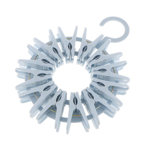 Multi Functional 24 Plastic Clip Clothes Sock Storage Rack Spave Saver