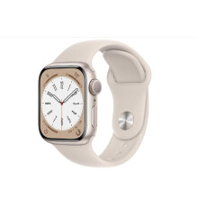 Watch Series 8 (GPS, 41 mm) Starlight Aluminum Case with Starlight Sport Band,One size (Renewed)