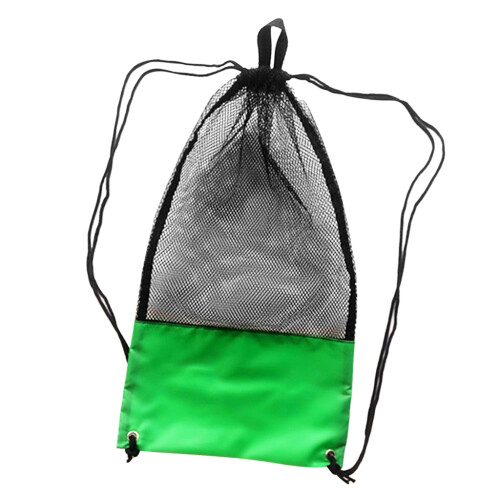 Scuba Diving Drawstring Mesh Stuff Sack Bag with Shoulder Strap 29x13"