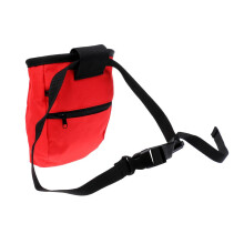 Rock Climbing Caving Bouldering Chalk Bag Giving Bag with Belt Red