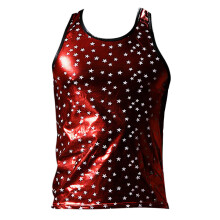 Men's Sexy Underwear Stars Vest Tops Red L