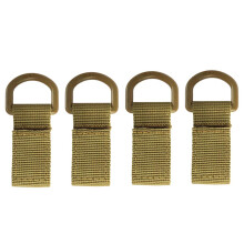 4 Pieces Carabiner Webbing Molle Hanging Belt Buckles Hooks D-ring Mud