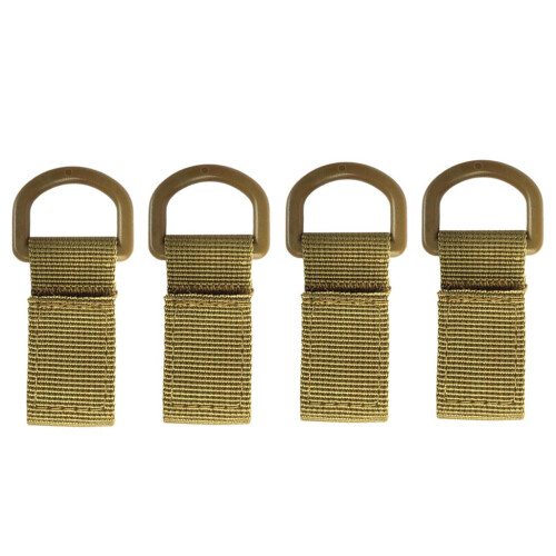 4 Pieces Carabiner Webbing Molle Hanging Belt Buckles Hooks D-ring Mud