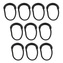 10 Pcs Plastic U Shape Zip Puller Strong Zipper Pull Cord Black