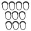 10 Pcs Plastic U Shape Zip Puller Strong Zipper Pull Cord Black 1