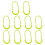 10 Pcs Plastic U Shape Zip Puller Strong Zipper Pull Cord Fluorescent 1