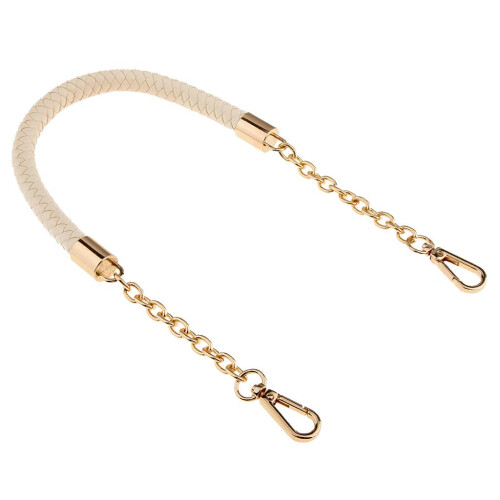 Metal PU Leather Braided Bag Strap Handle Bag Chain Replacement 60cm B