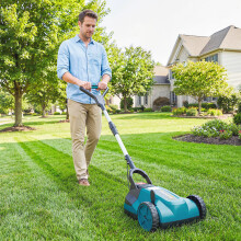 Outsunny 18V Cordless Small Lawnmower with 2 x 4Ah Batteries & Charger