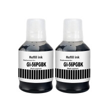GI56 GI-56 Ink Compatible with Canon GI56 GI-56 Ink Bottle Multipack for MAXIFY GX7050 GX6050 GX5050 GX4050 GX3050 (2-Pack - 2 Black)