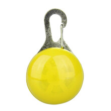 Pet Dog Cat Safety LED Clip Buckle Night Light Decor Bulb Collar Yello