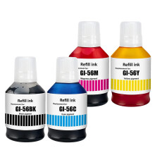 GI-56 GI56 Ink Refill Bottles Compatible with MAXIFY GX7050 GX6050 GX5050 GX4050 GX3050 GX5550 GX6550 Printer 4 Color Multipack