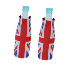 2pcs Britain UK Flag Beer Bottle Cooler Beverage Sleeve Holder Party F