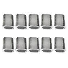 10 Piece Aluminium Steel Wire Rope Cable Ferrules Crimping Loop Sleeve
