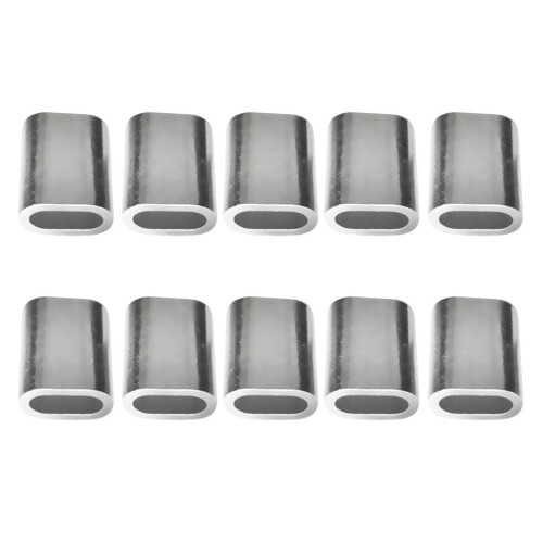 10 Piece Aluminium Steel Wire Rope Cable Ferrules Crimping Loop Sleeve