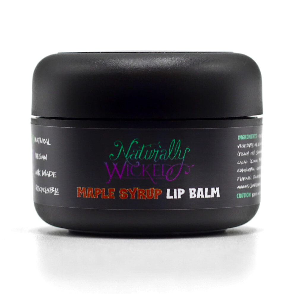 Naturally Wicked Maple Syrup Lip Balm | Natural & Vegan Lip Repair Balm | 15Ml