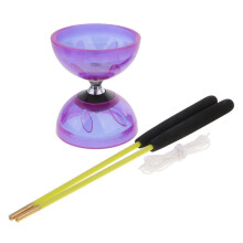 10.5cm Triple Bearing Juggling Diabolo Toys with Sticks & String Set P