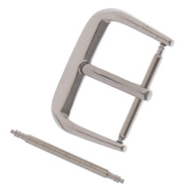 Stainless Steel Watch Band Replacement Buckle with Spring Bar Silver 2