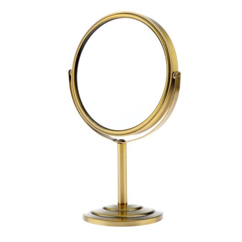 6in Round Tabletop Vanity Swivel Makeup Mirror 2-sided 2x Magnifying B