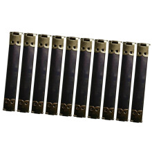 10x Shrapnel Purse Making Supplies Metal Frame Kiss Clasp 8X1.4 cm Sil