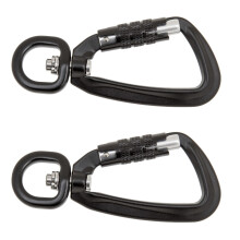 2Pieces Lightweight Heavy Duty Self Lock Carabiner Auto Lock Hook Hiki