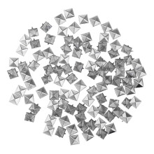 100Pcs Square Pyramid Rivet Studs Spike Screw Craft DIY Embellishment