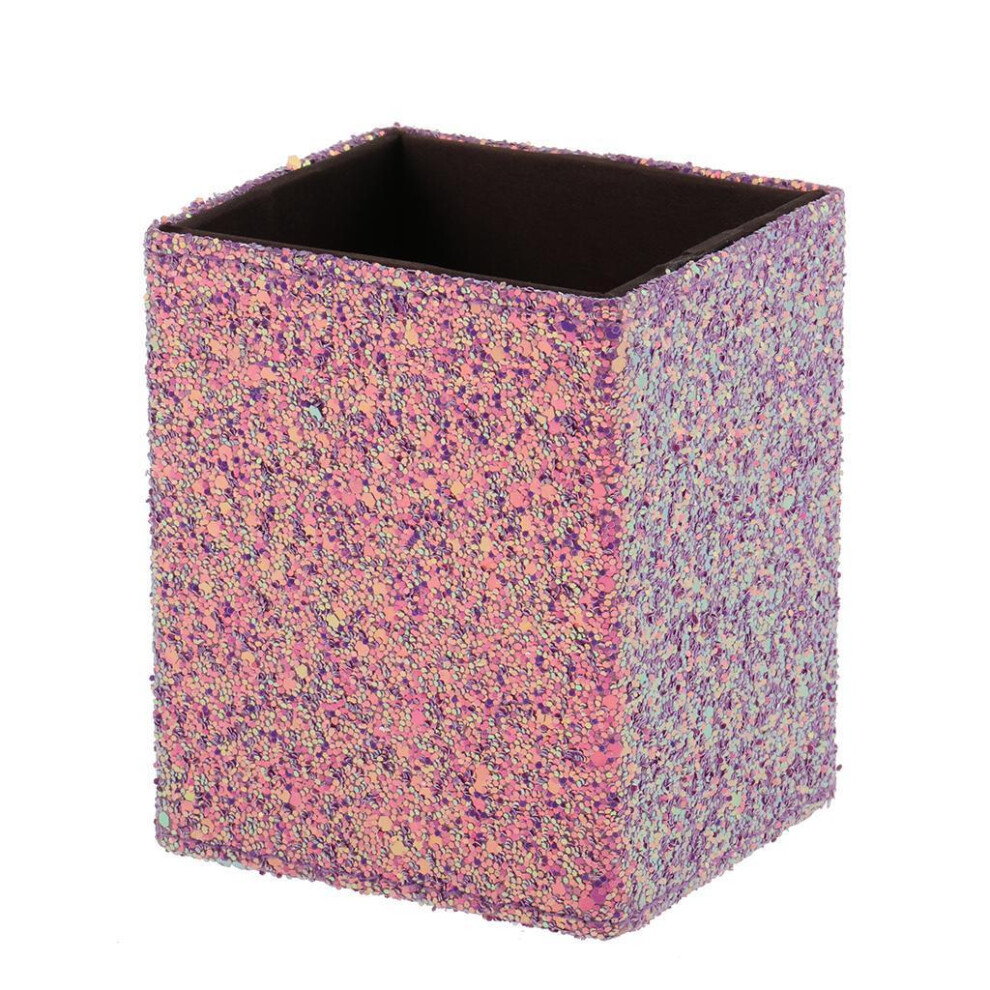 Cosmetic Cup Case Makeup Brush Pen Holder Empty Storage Box Glitter