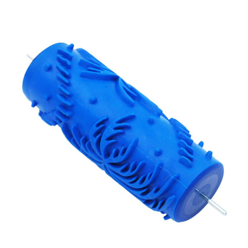 5'' Embossed Paint Roller Sleeve Wall Stencil Brush Flower Pattern Dec