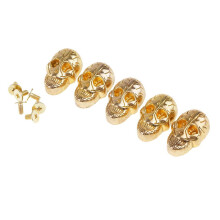 5 Set Skull Head Screwback Studs Punk Rivets for Bag Shoes Leathercraf
