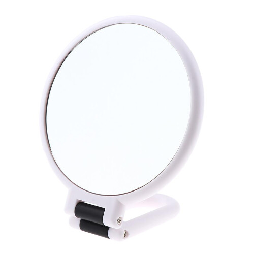 Round Handheld Double Side Makeup Mirror Magnifying Mirror w/ Hanger H