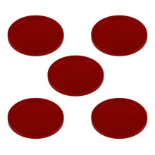 5 Pieces Air Hockey Pucks for Full Size Air Hockey Tables Dark Red 50m